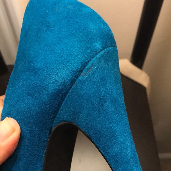 Jessica Simpson "Kally" Teal Suede Pump - Picture 5 of 5